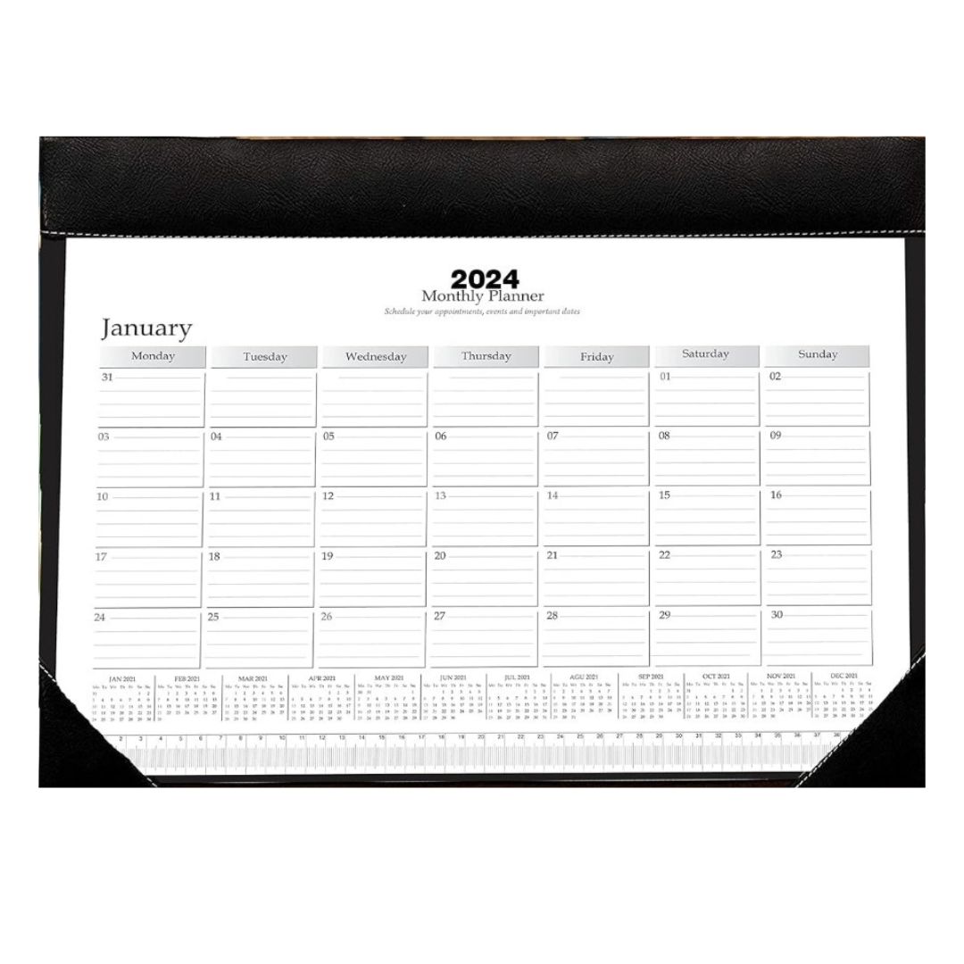 Black Desk Calendar